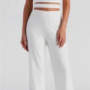 Windsor White Wide Leg Women's Pants
